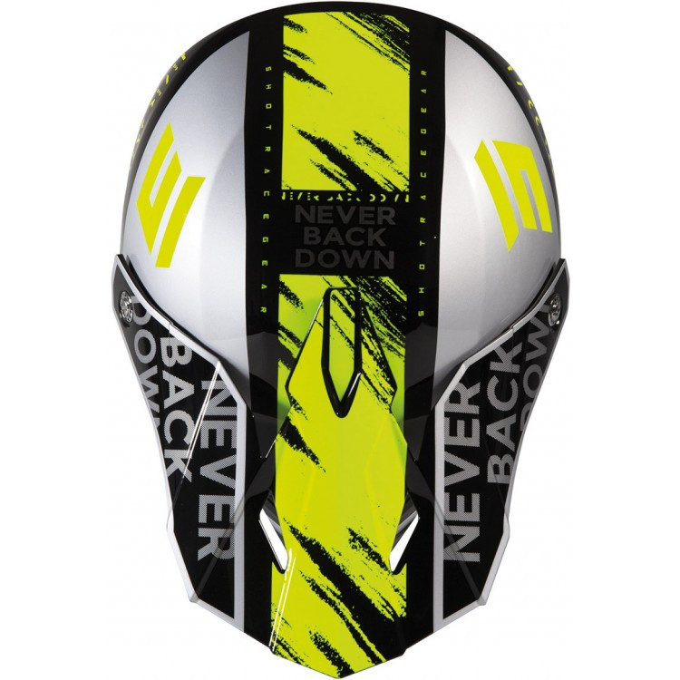 Детский мотошлем Shot Racing Furious Draw Kids Grey/Yellow