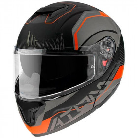 Мотошлем MT Helmets Atom FU401 SV Black/Grey/Orange