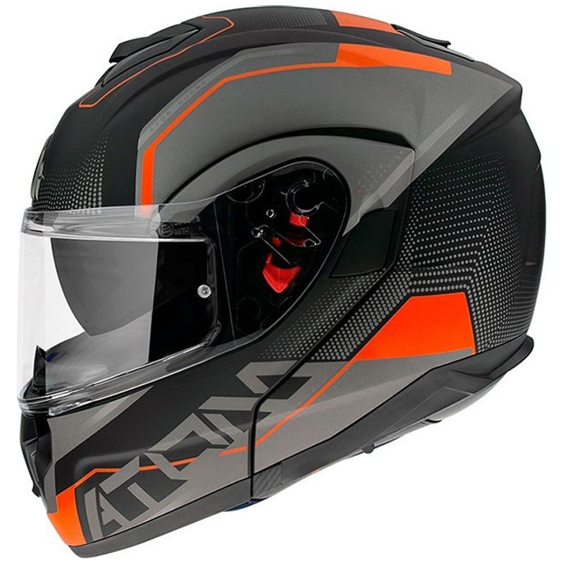 Мотошлем MT Helmets Atom FU401 SV Black/Grey/Orange