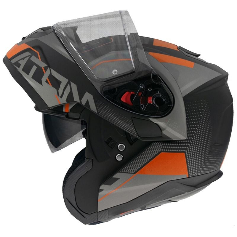 Мотошлем MT Helmets Atom FU401 SV Black/Grey/Orange