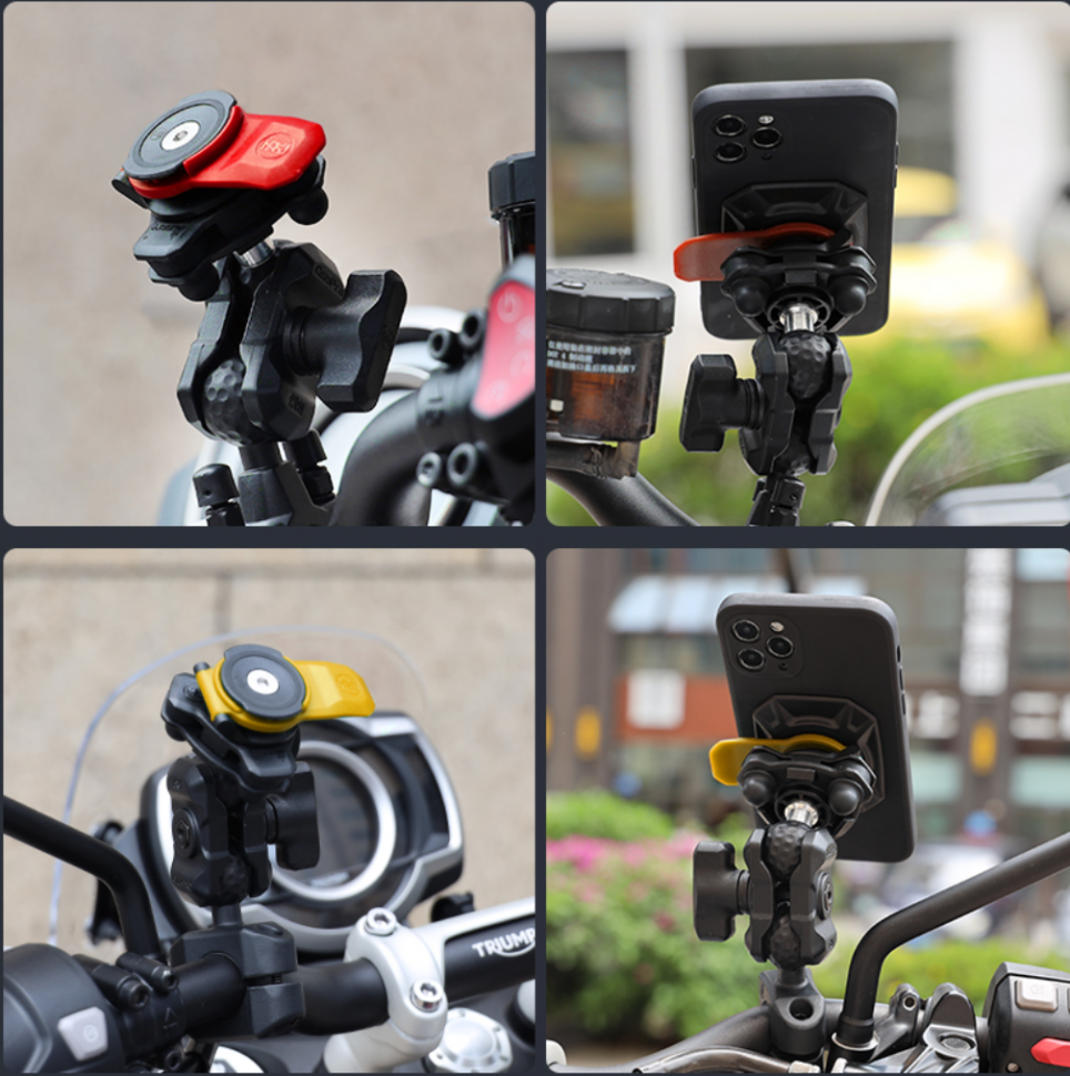 Держатель телефона на руль мотоцикла антивибрационный LockClips OsoPro Mounts (LKU121-PY)