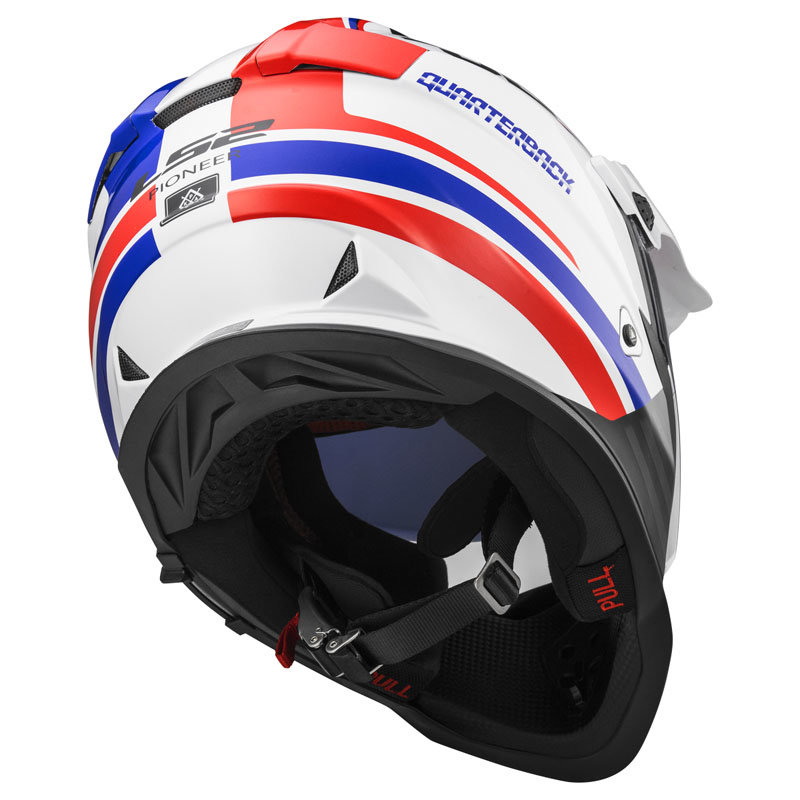 Мотошлем LS2 MX436 Pioneer Quaterback White/Red/Blue