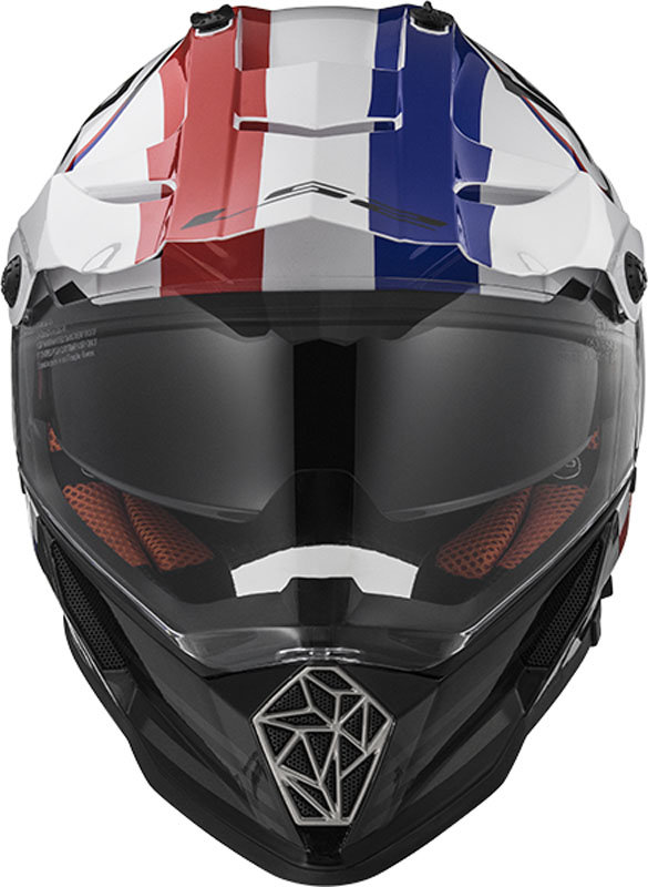 Мотошлем LS2 MX436 Pioneer Quaterback White/Red/Blue