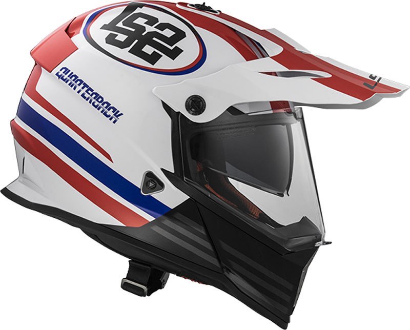 Мотошлем LS2 MX436 Pioneer Quaterback White/Red/Blue