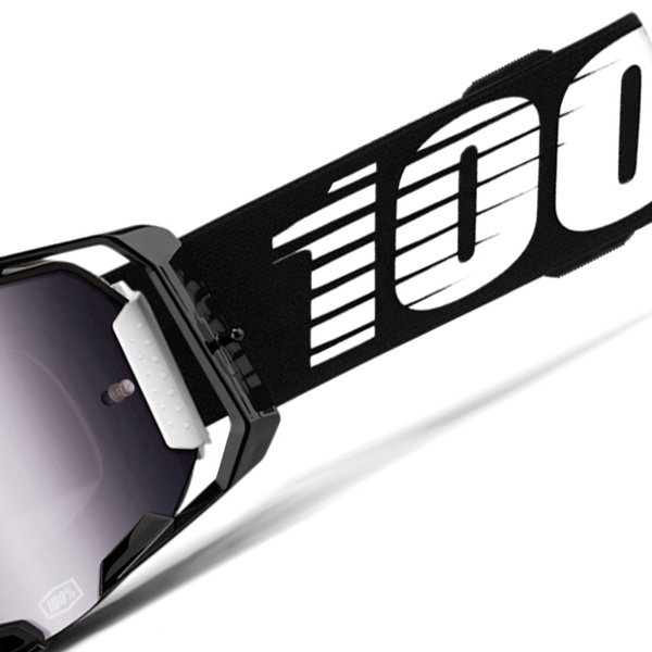 Мото очки 100% Armega Black Mirror Lens Silver Flash (50710-001-02)