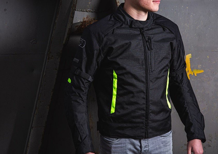 Мотокуртка мужская Oxford Toledo 2.0 MS Jkt Black/Fluo