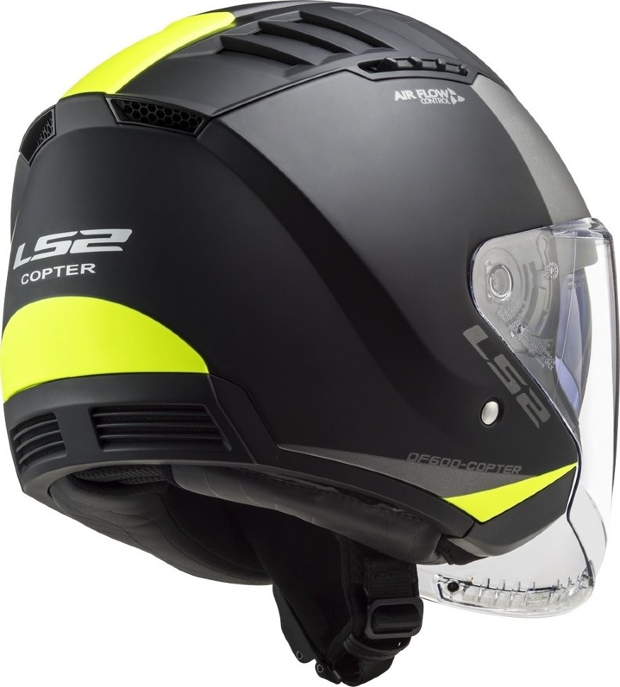 Мотошлем LS2 OF600 Copter Urbane Matt Black/H-V Yellow