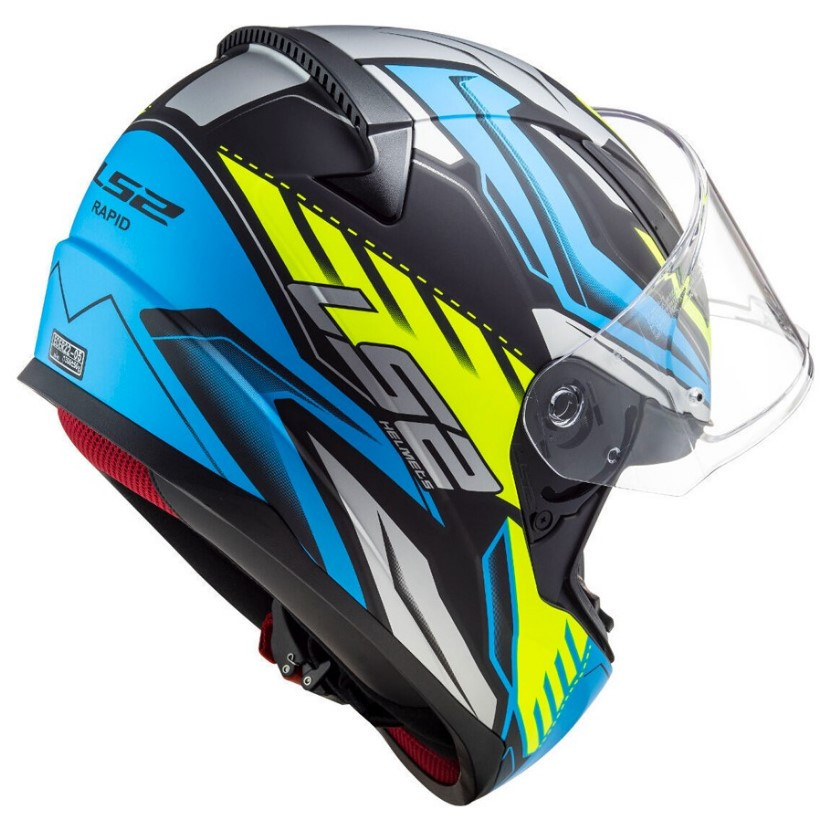 Мотошлем LS2 FF353 Rapid Gale Matt Black Blue Yellow