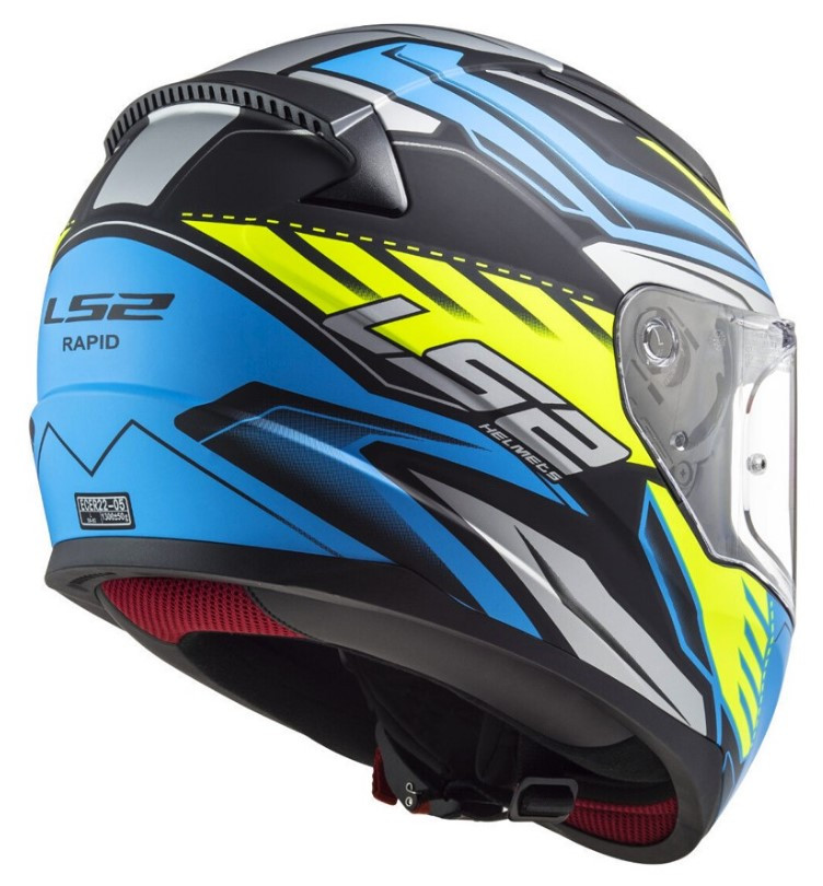 Мотошлем LS2 FF353 Rapid Gale Matt Black Blue Yellow