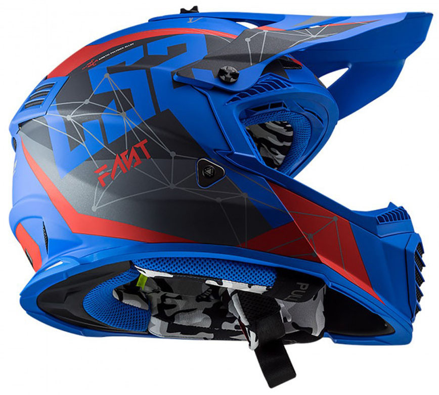 Мотошлем LS2 MX437 Fast Evo Alpha Matt Blue