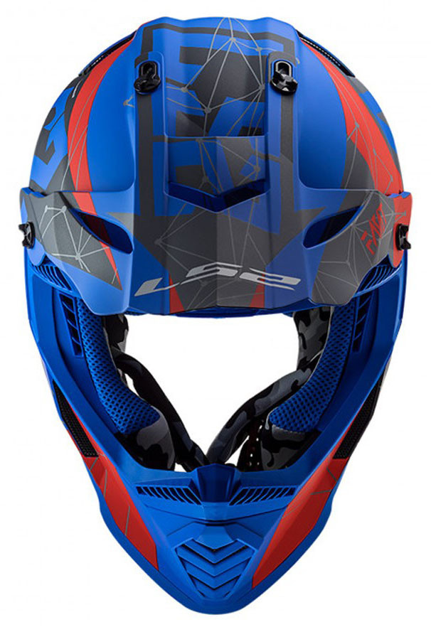 Мотошлем LS2 MX437 Fast Evo Alpha Matt Blue