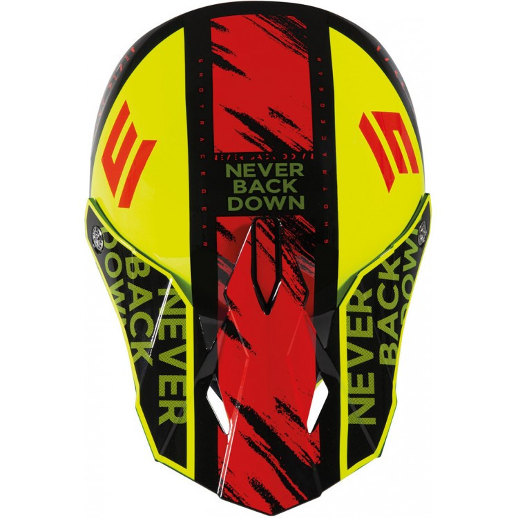 Детский мотошлем Shot Racing Furious Draw Kids Yellow/Black/Red