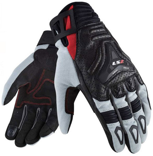 Моторукавички чоловічі LS2 All Terrain Man Gloves Black/Grey/Red
