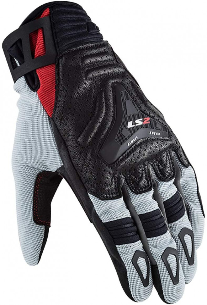 Мотоперчатки мужские LS2 All Terrain Man Gloves Black/Grey/Red
