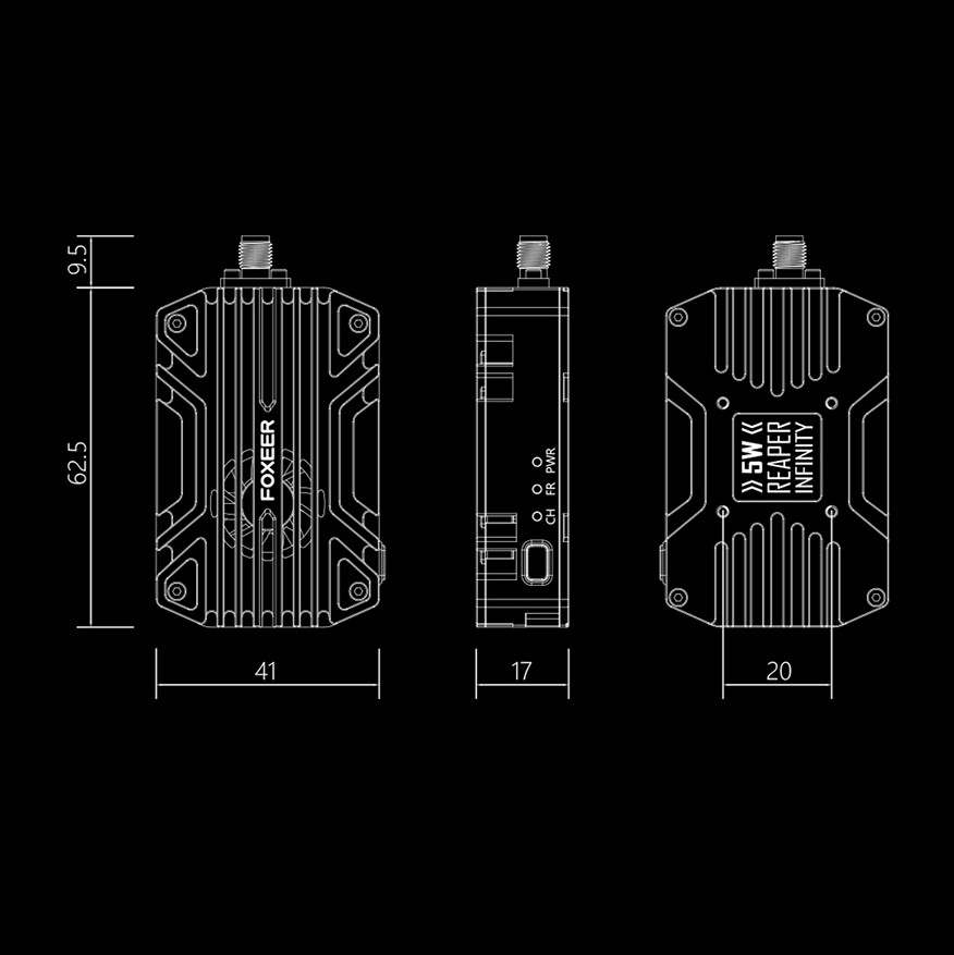 Відеопередавач для FPV Foxeer Reaper Infinity 5.8G 5W VTX
