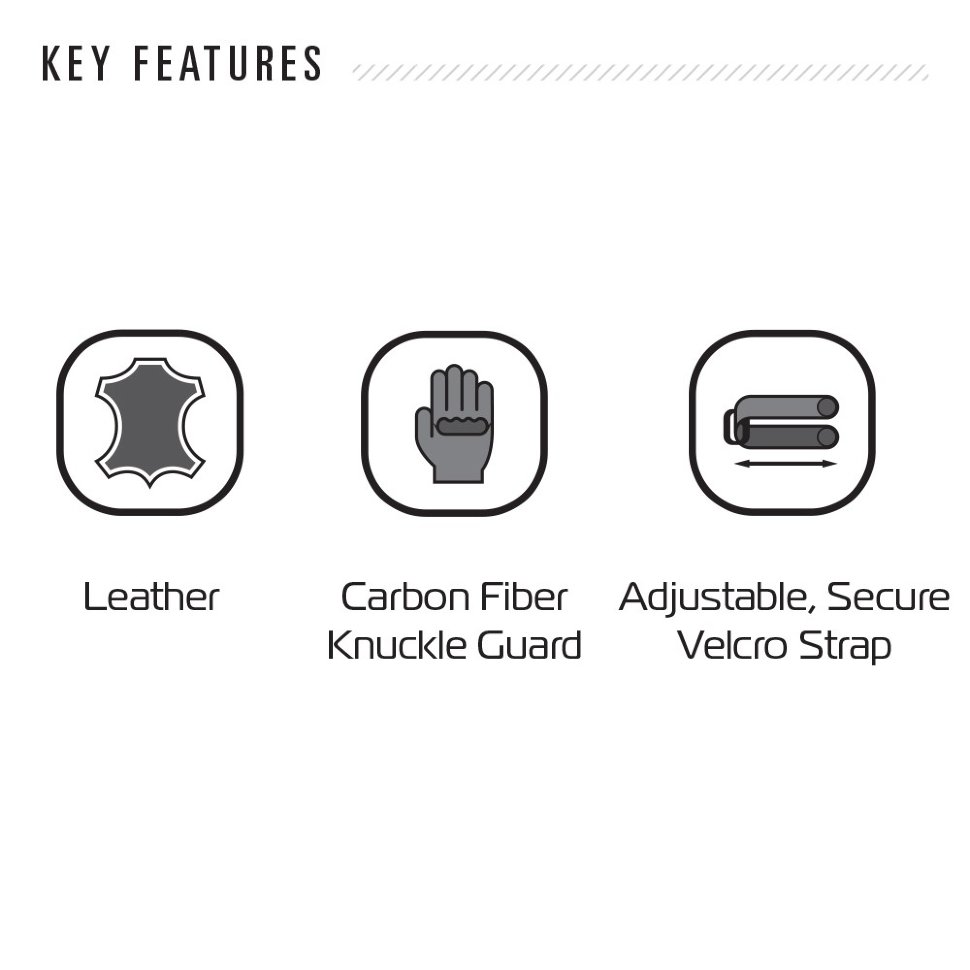 Мотоперчатки кожаные Oxford Men's RP 4 Short Sports Glove Black/White