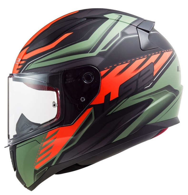 Мотошлем LS2 FF353 Rapid Gale Matt Black Red Matt Green