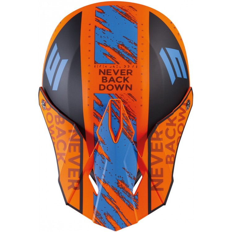 Детский мотошлем Shot Racing Furious Draw Kids Orange/Blue