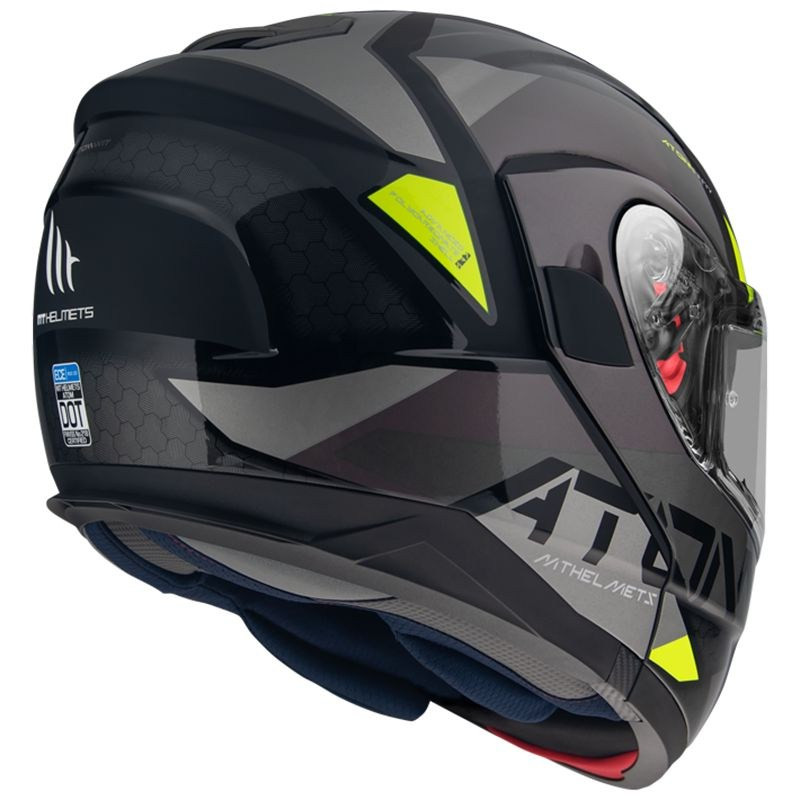 Мотошлем MT Helmets Atom FU401 SV Grey/Yellow