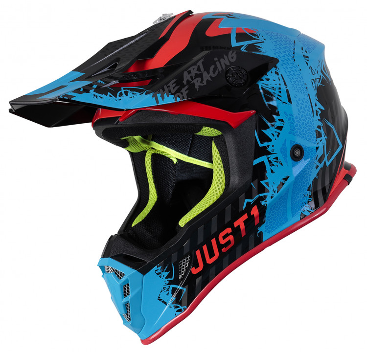 Мотошлем Just1 J38 Mask Blue/Red/Black купити в Україні Moto Stuff