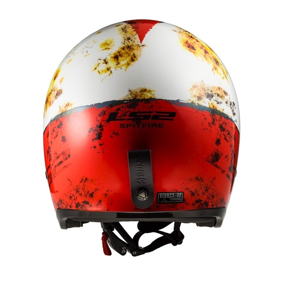 Мотошлем LS2 OF599 Spitfire Rust White/Red