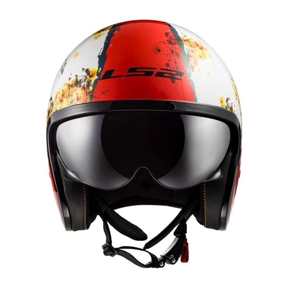 Мотошлем LS2 OF599 Spitfire Rust White/Red