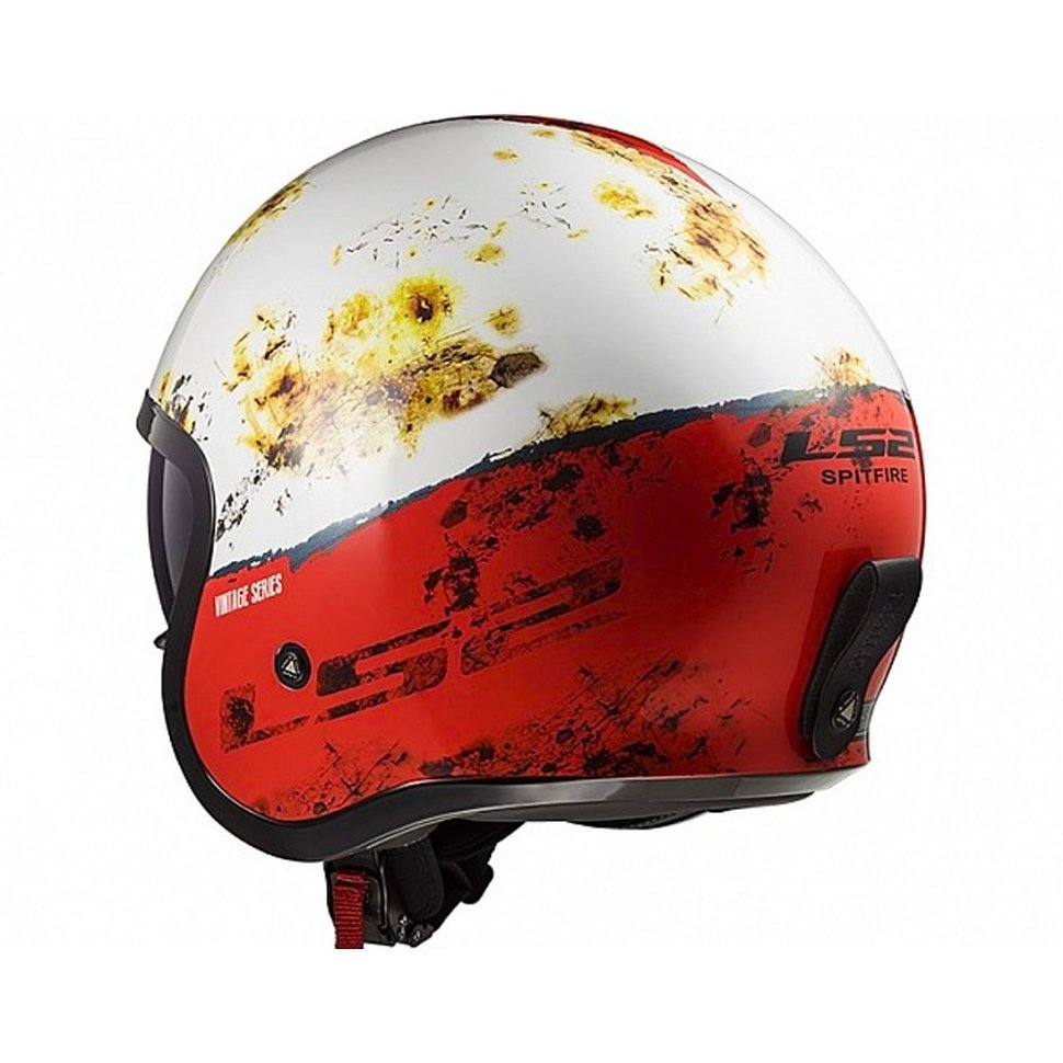 Мотошлем LS2 OF599 Spitfire Rust White/Red