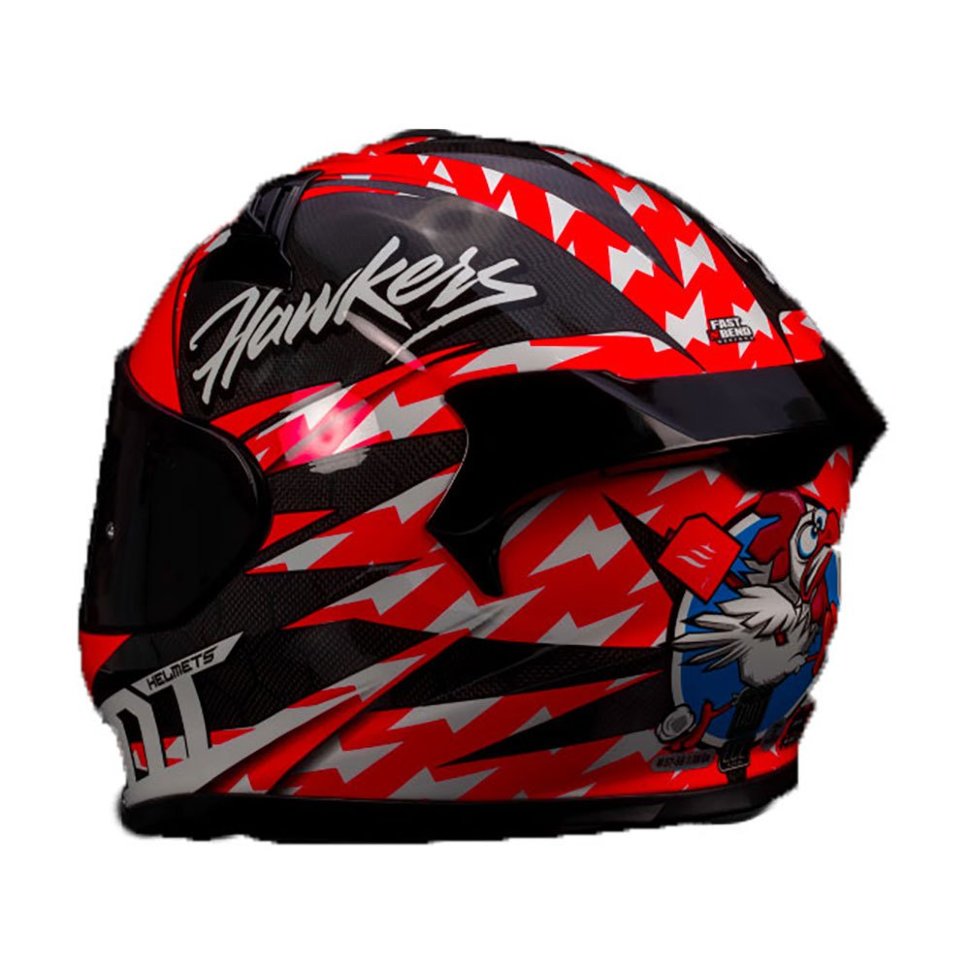 Мотошлем MT Helmets KRE Gloss Snake Carbon Hawkers Red/Black/White