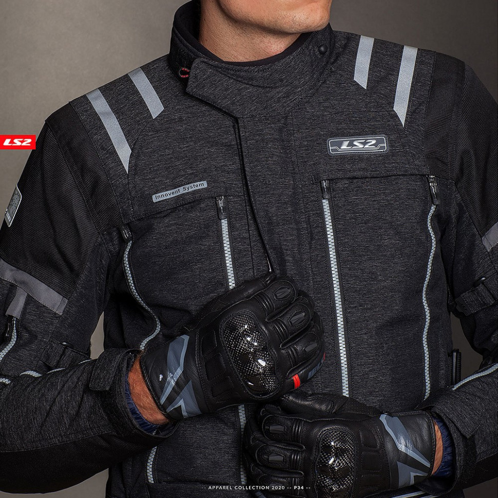 Мотокуртка LS2 Nevada Man Jacket Black/HI-V Yellow