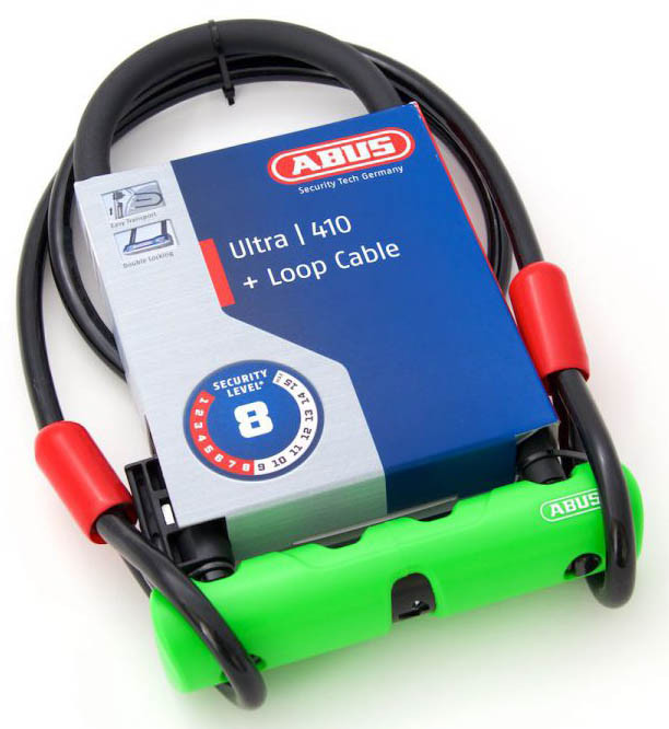 Мотозамок U-образний ABUS 410 /150HB180 Ultra Mini SH + Cobra 10/120 (345975)