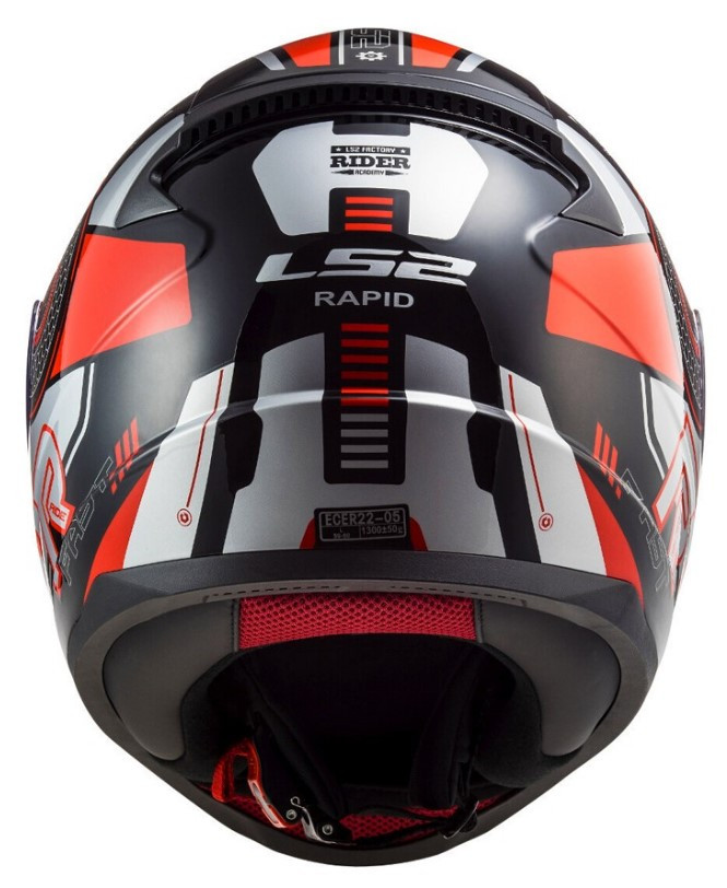 Мотошлем LS2 FF353 Rapid Stratus Gloss Black Red Silver