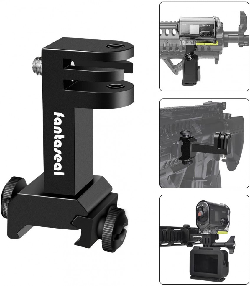 Крепление-зажим на планку Пикатинни (боковой) Picatinny Rail Adapter для GoPro / Sony /DJI