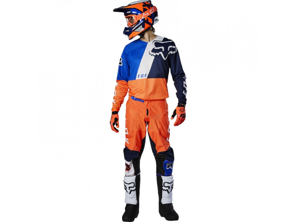 Мотошлем Fox V1 Prix Helmet Orange/Blue