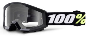 Детские мото очки 100% Strata Mini Black Clear Lens (50600-001-02)