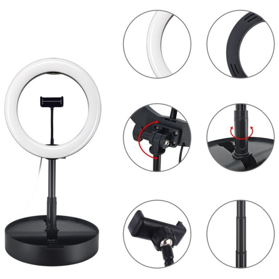 Кільцевій світло зі стійкою Puluz PU480B Ring Light 26см (20W)