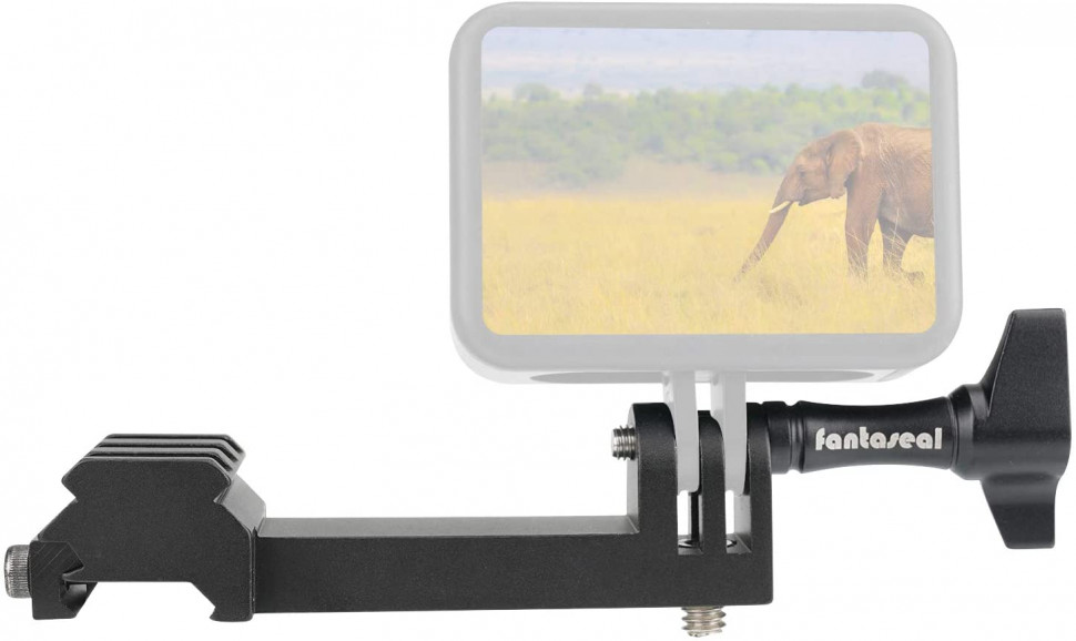 Крепление-зажим на планку Пикатинни (паралельний) / M-lock / Picatinny / Weaver Adapter для GoPro / SONY