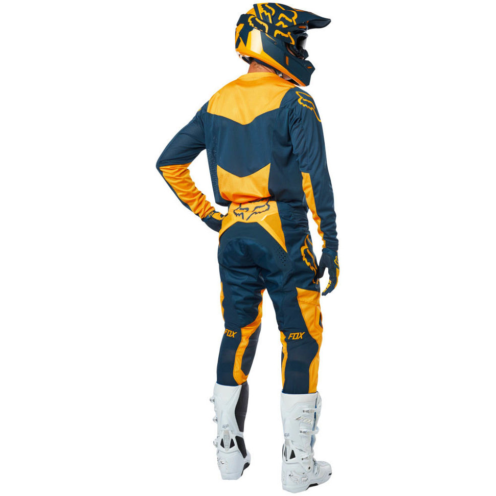 Мотошлем Fox V3 Kila Helmet Navy/Yellow