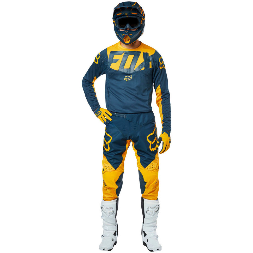 Мотошлем Fox V3 Kila Helmet Navy/Yellow