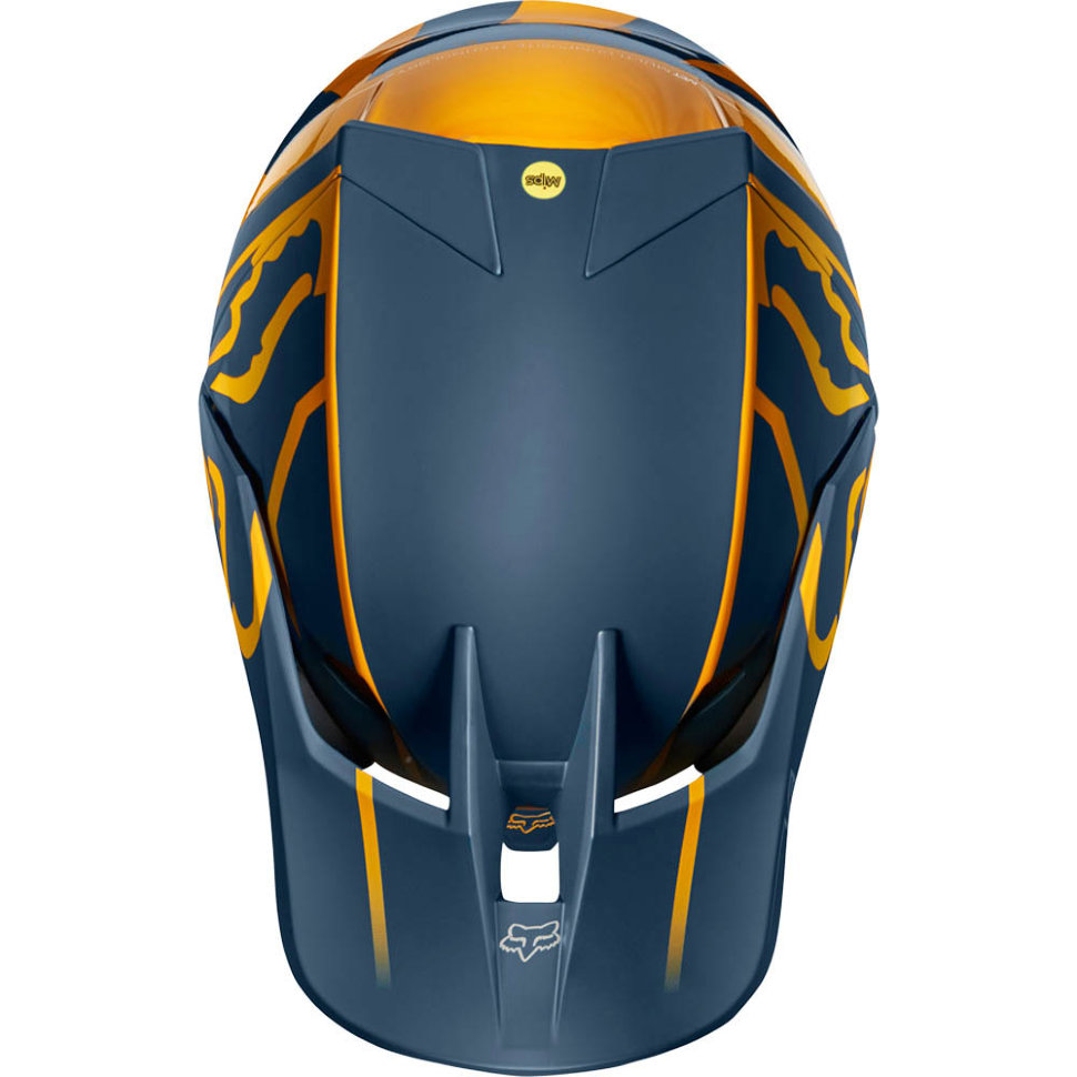 Мотошлем Fox V3 Kila Helmet Navy/Yellow