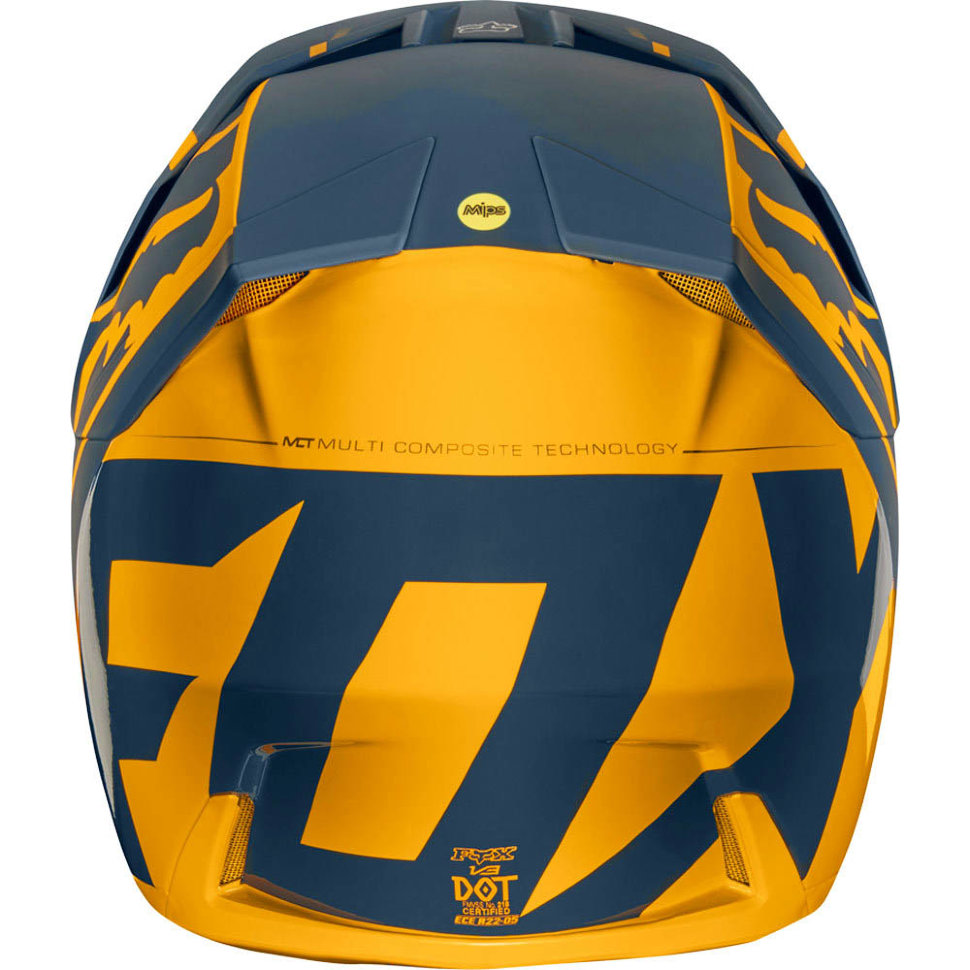 Мотошлем Fox V3 Kila Helmet Navy/Yellow