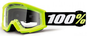 Детские мото очки 100% Strata Mini Yellow Clear Lens (50600-004-02)