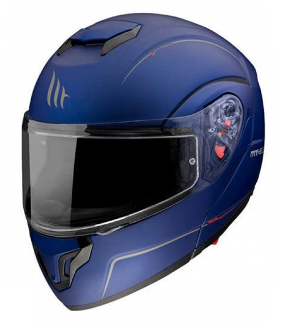 Мотошолом MT Helmets Atom FU401 SV Solid Blue Mat