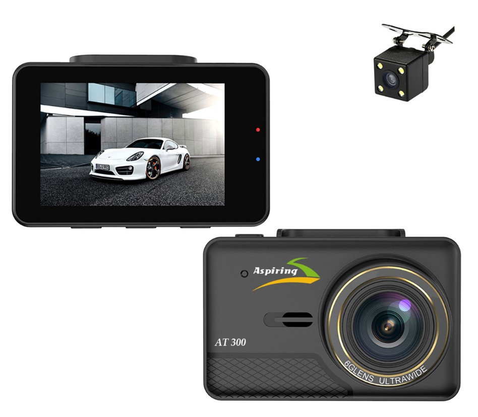 Видеорегистратор Aspiring AT300 Dual, SpeedCam, GPS, Magnet (AT555412)