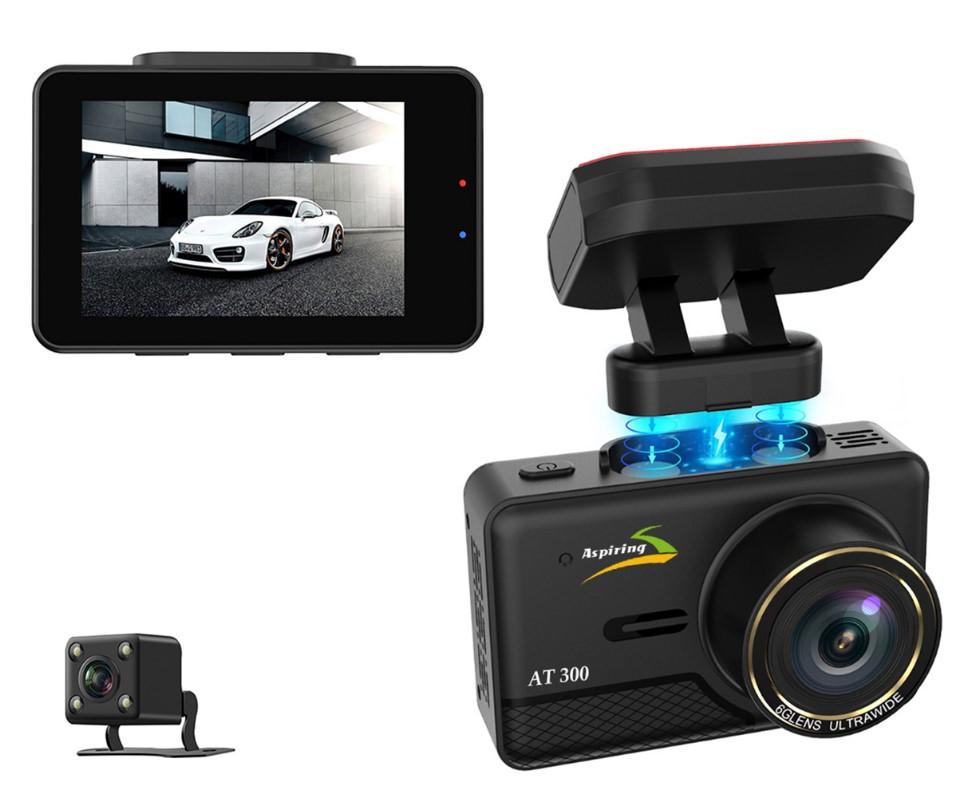 Видеорегистратор Aspiring AT300 Dual, SpeedCam, GPS, Magnet (AT555412)