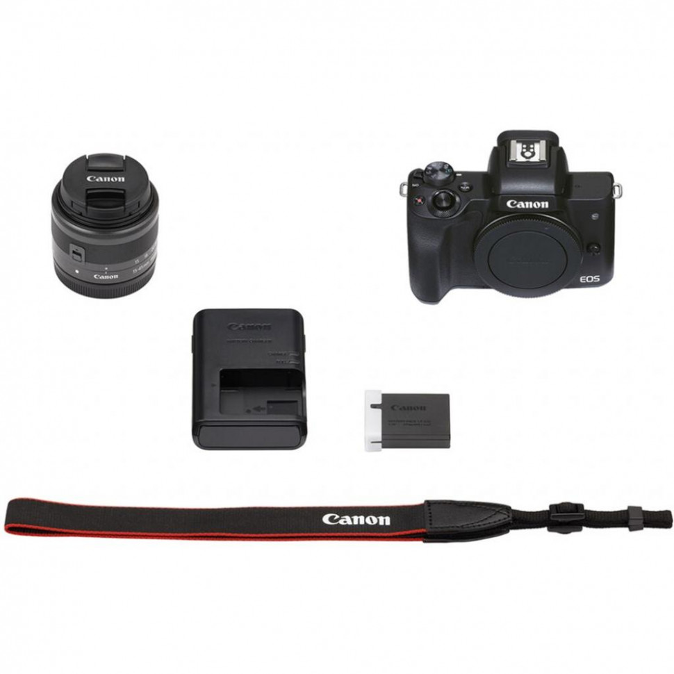 Камера Canon EOS M50 Mk2 + 15-45 IS STM Kit Black (4728C043)