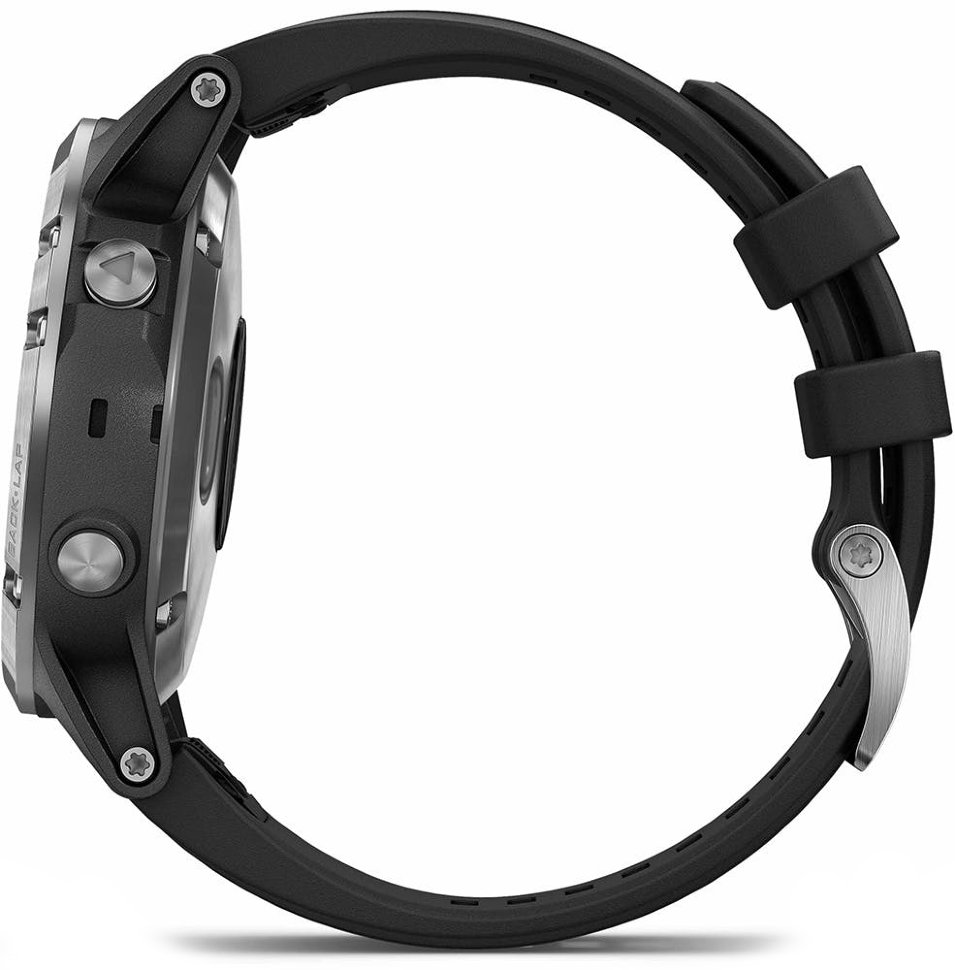 Спортивные часы Garmin Fenix 5 Plus Silver with Black Band (010-01988-11)