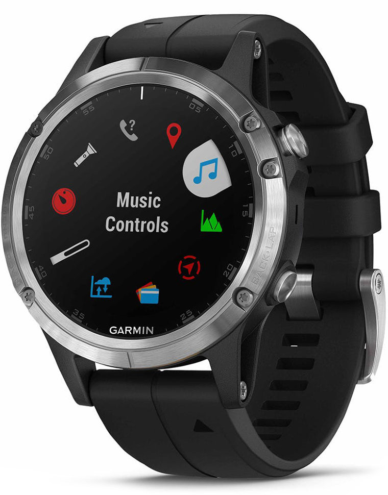 Спортивные часы Garmin Fenix 5 Plus Silver with Black Band (010-01988-11)