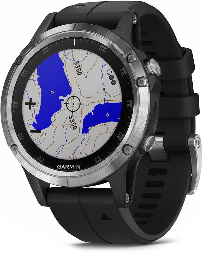 Спортивные часы Garmin Fenix 5 Plus Silver with Black Band (010-01988-11)