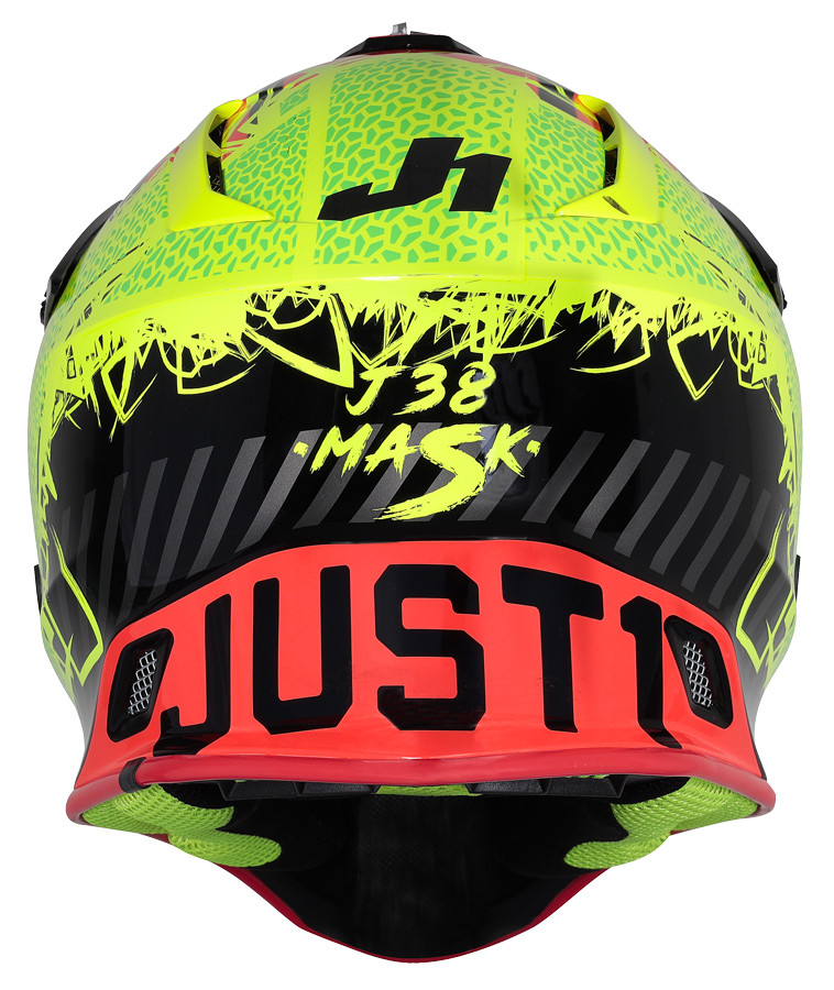 Мотошлем Just1 J38 Mask Fluo Yellow/Red/Black