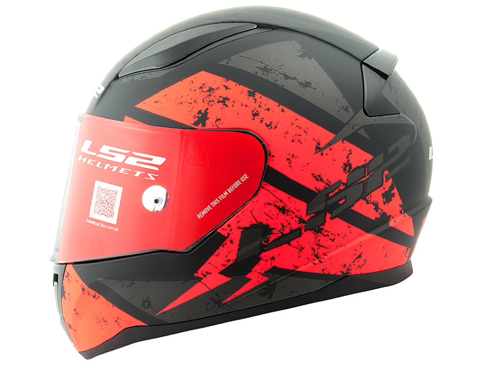 Мотошлем LS2 FF353 Rapid Deadbolt Matt Black/Orange